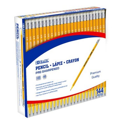 #2 Yellow Pencils - Pre-Sharpened (Case of 12)
