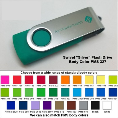 Swivel Flash Drive - 8 GB Memory - Body PMS 327