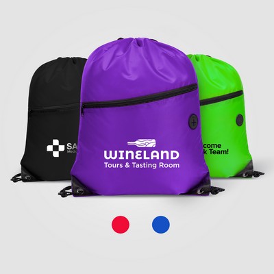 Daypack - Drawstring Backpack - 210D Polyester - Silkscreen