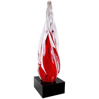 Spire Art Glass Award 12"h
