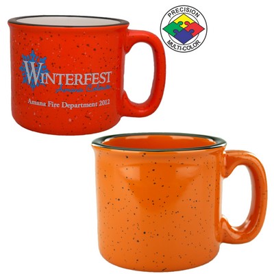 15 Oz. Orange Campfire Mug - Dishwasher Safe - Precision Spot Color