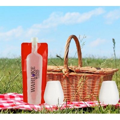 Wine To Go Set w/Foldable Wine Bottle