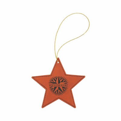 Rawhide Leatherette Star Ornament