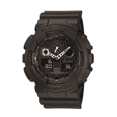 Casio® Men's Black G-Shock Watch w/Rivet Bezel
