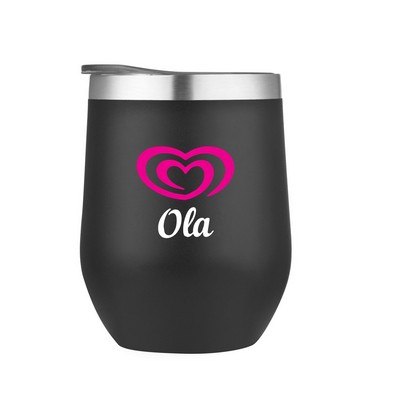 12 Oz. Hot/Chilled Stainless Powder Coated Finish Thermal Mug