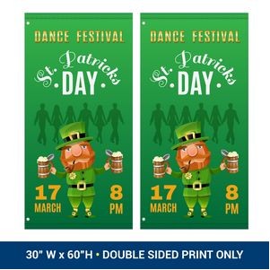 30" W x 60" H Avenue Banner - Double Sided Print Only - Made in the USA