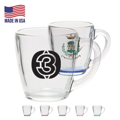 15.5 oz. USA Made Tapered Glass Coffee Mugs w/ Custom Imprint Cups