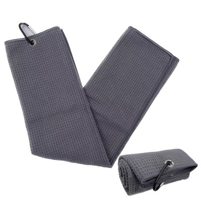Rush Service Embroidery Tri-fold Waffle Golf Towel