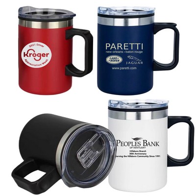 14 Oz. Stainless Steel Camping Mug w/ Handle