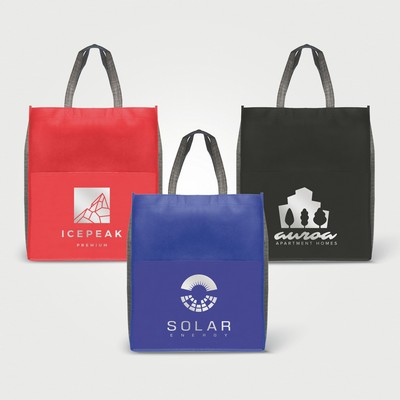 Rome - Non-Woven Tote Bag with 210D Pocket - Metallic imprint - Silkscreen