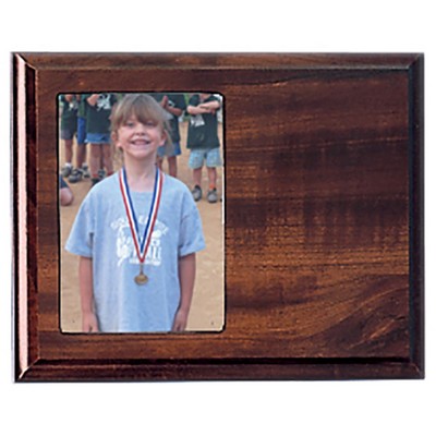Cherry Finish Routed Plaque w/ 5" x 3.5" Plexiglass Window