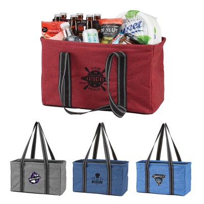 Junior Utility Tote Bag- Shopping-Grocery-Organizer (Heather-4 Colors)