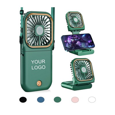 Versatile 3-in-1 Foldable Fan, Power Bank & Phone Holder