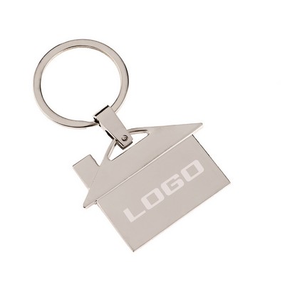 House Shaped Metal Realtor Keychains