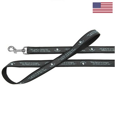 1" X 48" Woven Heavy Duty Pet Leash w/ Nickel-plated Hardware - "Elite" Wea