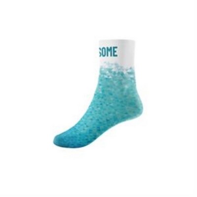 Adult 360 Degree Digital Print Cotton-Blend Quarter Socks