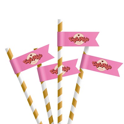 1.2" x 4.5" Straw Flags Style C
