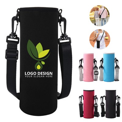 Sports Water Bottle Carrying Bag with Strap Neoprene