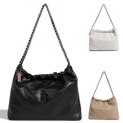 Ladies PU Leather Shoulder Tote Bag