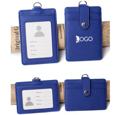 PU Leather ID Badge Holder
