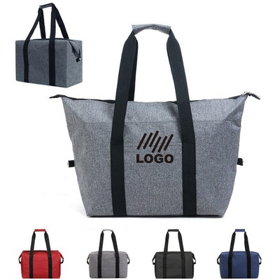Reusable Insulated Shopping Cooler Bag With Zipper