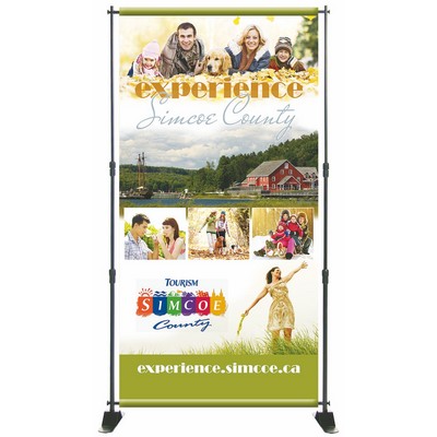 4' W x 8' H Fabric Banner W/ Stand
