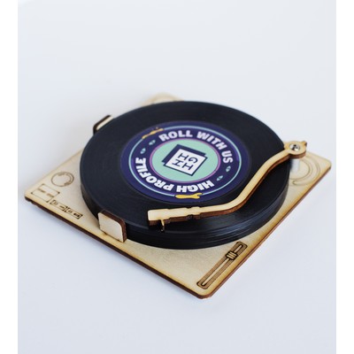 1-Sided Mini Record Coasters - Sets of 6 - Turntable Coaster Holder