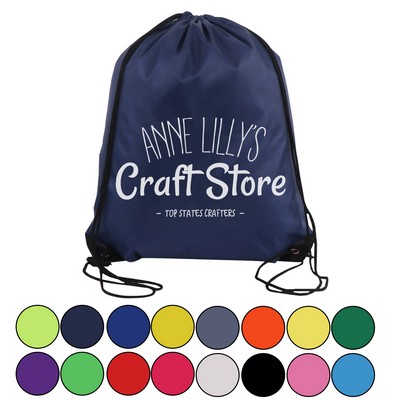 Promotional Ripstop Drawstring Backpack With Eyelets