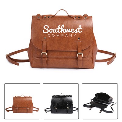 Women PU Waterproof Travel Backpack