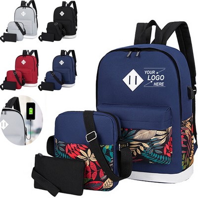 Business Laptop Backpack Set 3-in-1