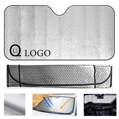 55.11 X 27.55 Inch Aluminum Foil Car Front Sun Shade