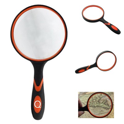 Pocket-sized 10X Magnifier w/ 1.96" Rubber Handle