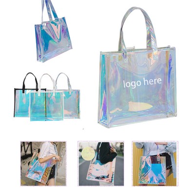 Pvc Holographic Colorful Tote Bag