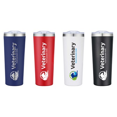 28OZ Vacuum Tumbler, powder coated double wall SS with copper plating