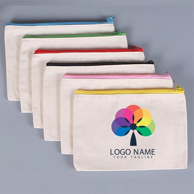 Custom Canvas Zipper Pen Case