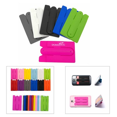 Silicon Card Holder with Cell Phone Stand