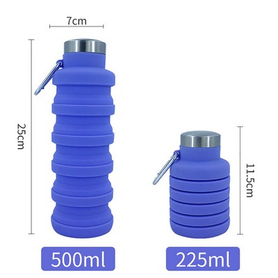 17Oz Retractable Silicone Sports Bottle
