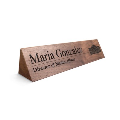 Solid Walnut Triangular Block (8 1/2")