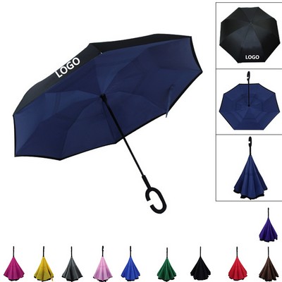 Double Canopy Inverted Reverse Upside Down Umbrellas