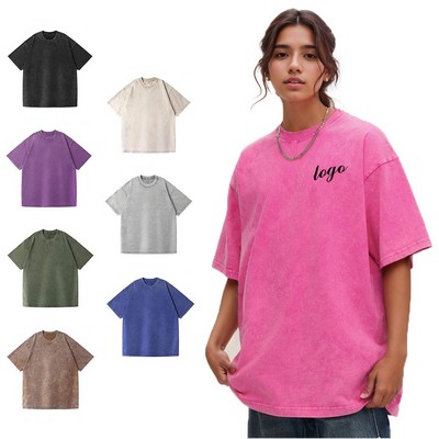 Solid Color Vintage Old Cotton T-Shirts