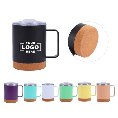 12 Oz Stainless Steel Mug with Cork Bottom