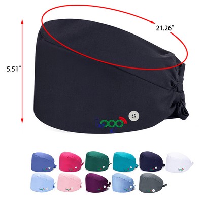 Adjustable Bouffant Cap with Buttons