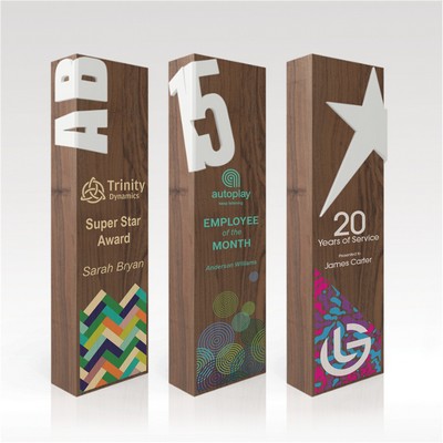 Walnut Award 9" Rectangular