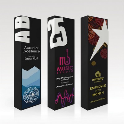 Rectangular Ebony Award 7"