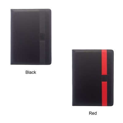 Color Block Black Leather Portfolios