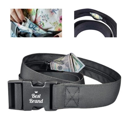 Lightweight Wallet Belt with Quick Snap Buckle