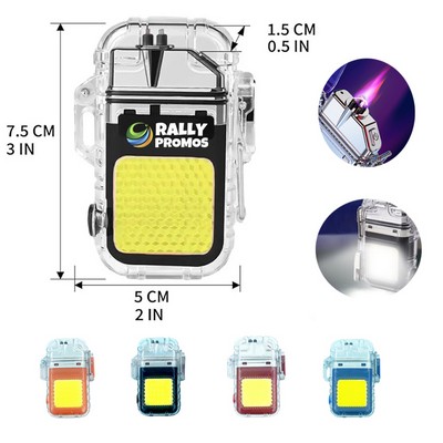 Electric Torch Arc Lighter Transparent Waterproof Windproof