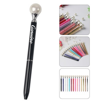 Big Pearl Metal Ballpoint Pen