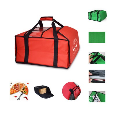 Pizza and Food Delivery Bag, 22" x 22" x 8", Red