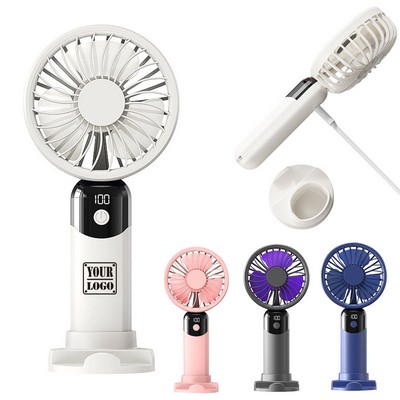 Mini Handheld Fan with Phone Holder